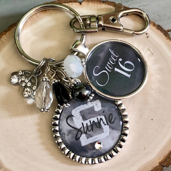 Birthday Gift Personalized Key Chain NEW DESIGN Sweet 16 Gift First Time Driver
