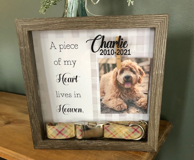 Personalized loss of pet gift Pet Collar memory box a