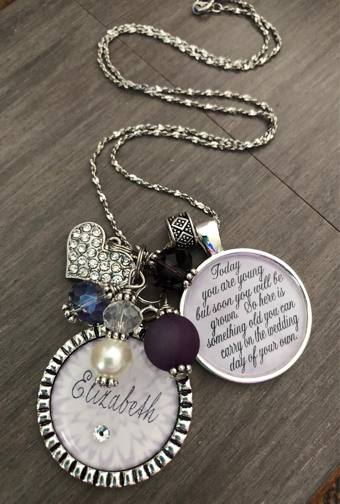 Personalized FLOWER GIRL Necklace Children's Jewelry Etsy