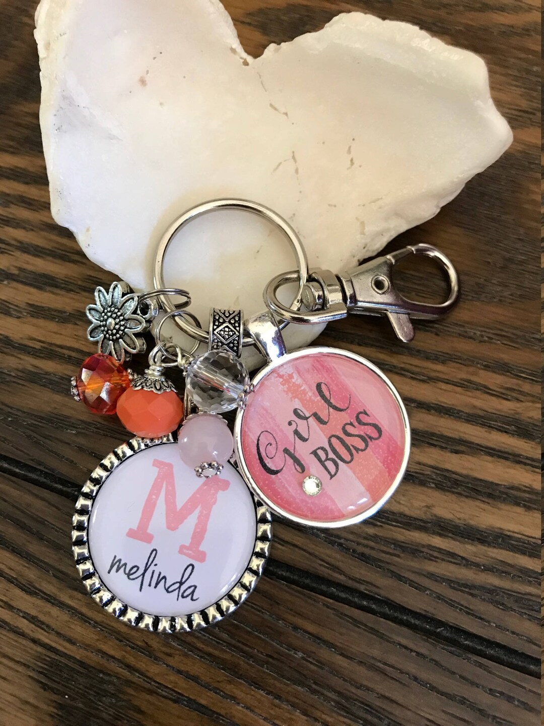 Custom Girl Boss Jewelry Personalized Boss Gift Idea Name Keychain Gift for Boss From Employee