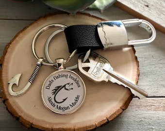 Fish Keychain, Fishing Gifts, DADS Gift, Mens Jewelry, Gifts for DAD, Fathers Day Gift, Gifts for Him, Mens Jewelry, Dads Fishing Buddies