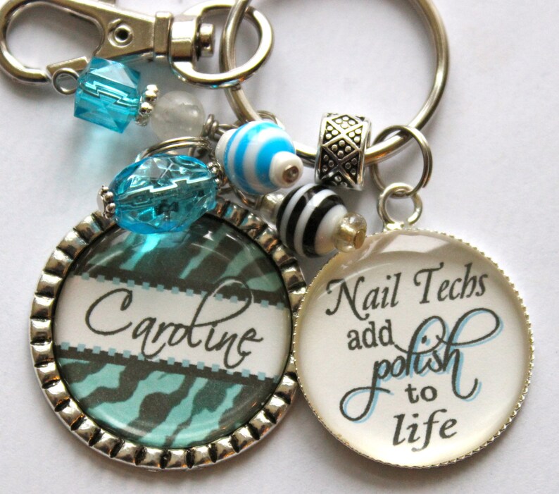 NAIL TECH GIFT Personalized Keychain Nail Techs Add Polish to Etsy