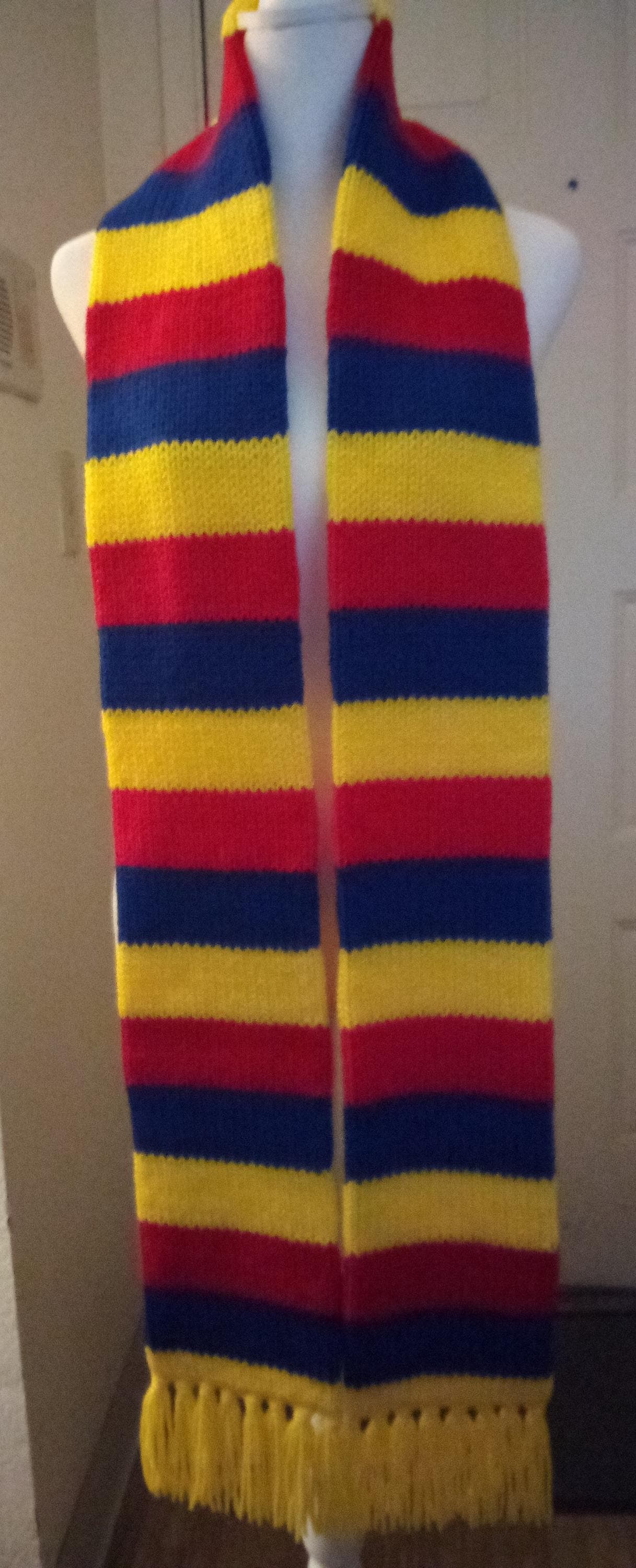 Deku All-might Style Scarf Acrylic Handmade Knit Mha Fans Version