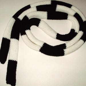 Knives Chau Battle Style Scarf Black & White Cosplay Scott Pilgrim Costume Skinny Scarf