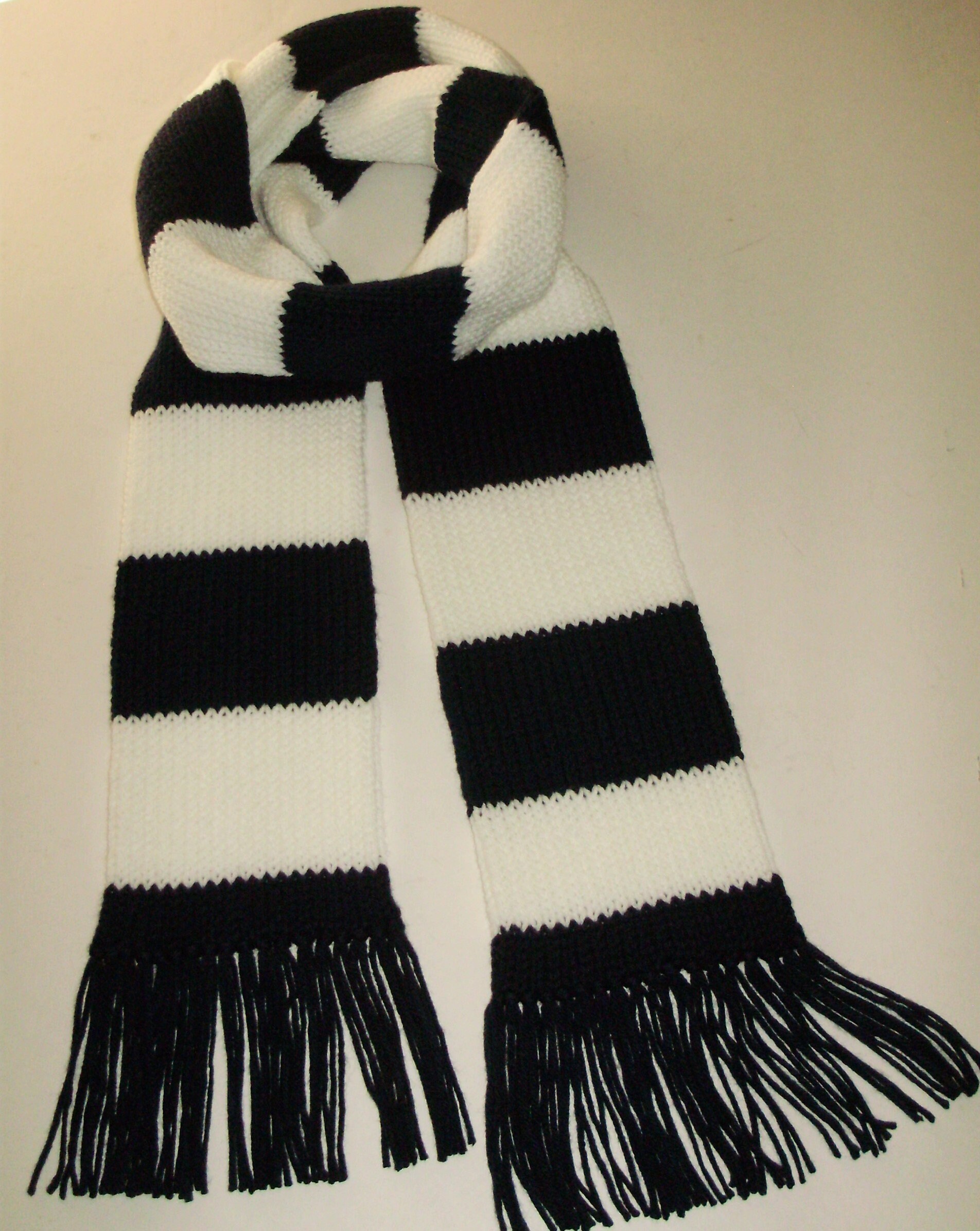 Striped Knit Scarf - Etsy