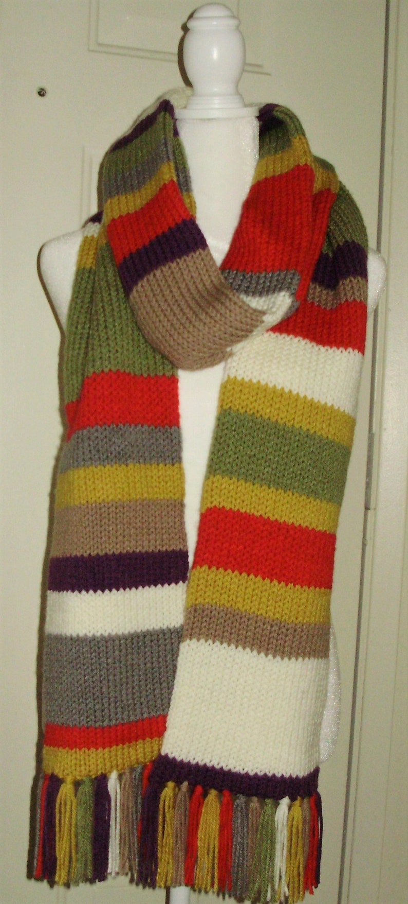 ACRYLIC Osgood Season 13ish Inspired Doctor Who Cosplay Handmade Knit Scarf Ashlee's Knits dr who scarf image 2