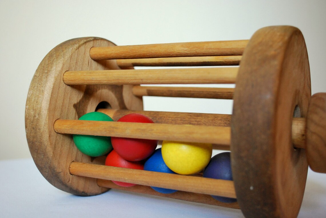 Vintage Wooden Push Toy Etsy