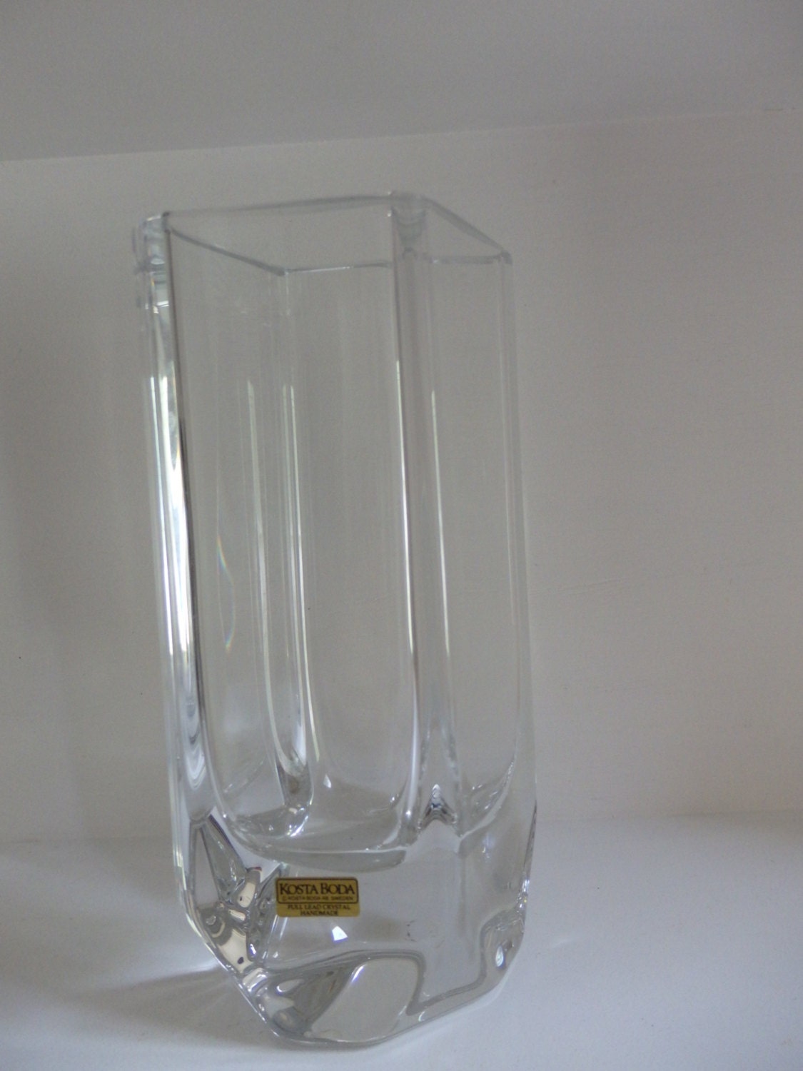 Kosta Boda Signed Crystal Vase Sigurd Persson 47848 Etsy