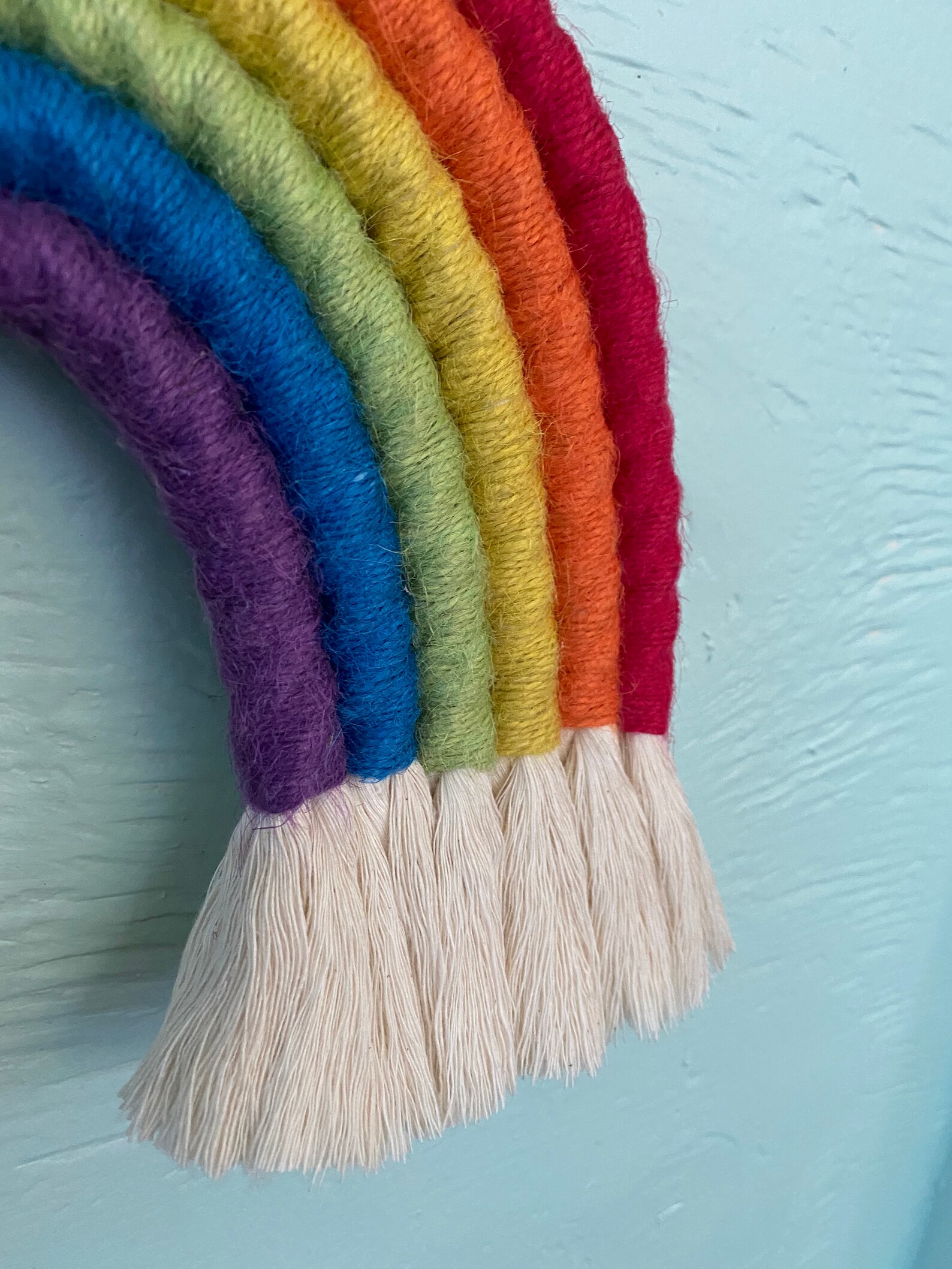 Macrame rainbow wall hanging classic rainbow wall hanging Etsy
