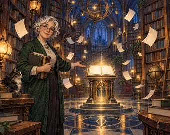 Juego de escape imprimible de la Biblioteca Encantada para niños de 10 años en adelante, 10 rompecabezas, PDF a color y de bajo consumo de tinta.