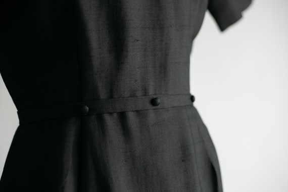 Vintage Late 1940's Edgar Harvey Black Dress | Bl… - image 5