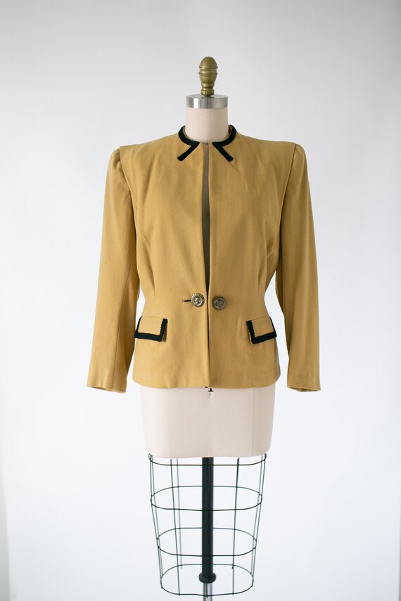 1940s Union Made Structured Jacket Gold Buttery Jac… Gem
