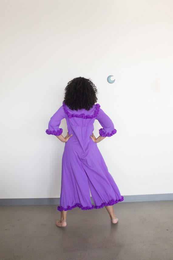 Violet Dreams Jumpsuit | 1960s | Ruffle Sleeve | R