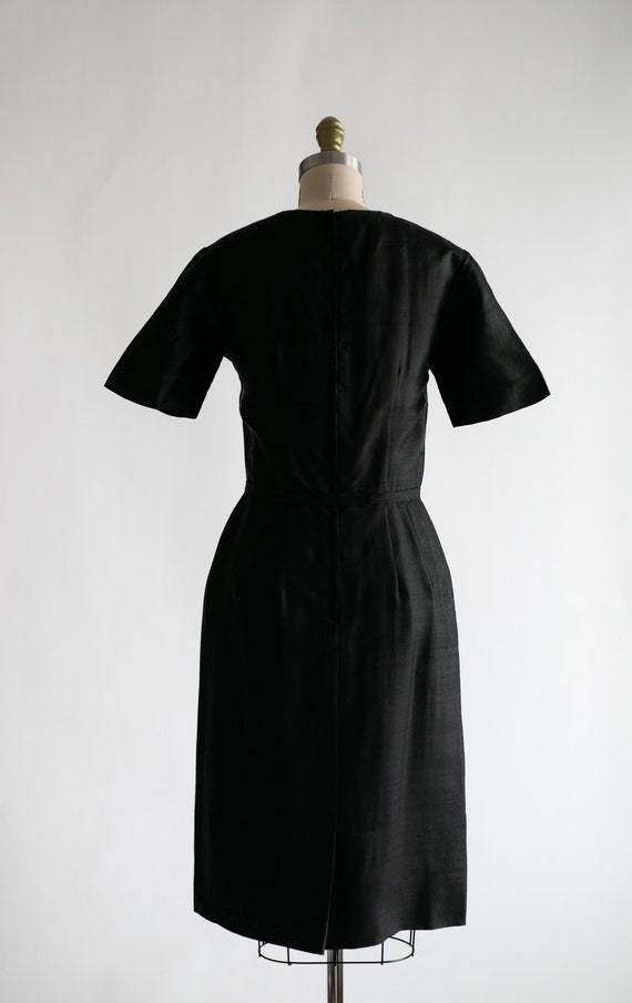 Vintage Late 1940's Edgar Harvey Black Dress | Bl… - image 7