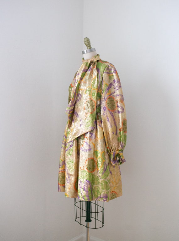 Malcom Starr Metallic Brocade Gown by Malcom Starr