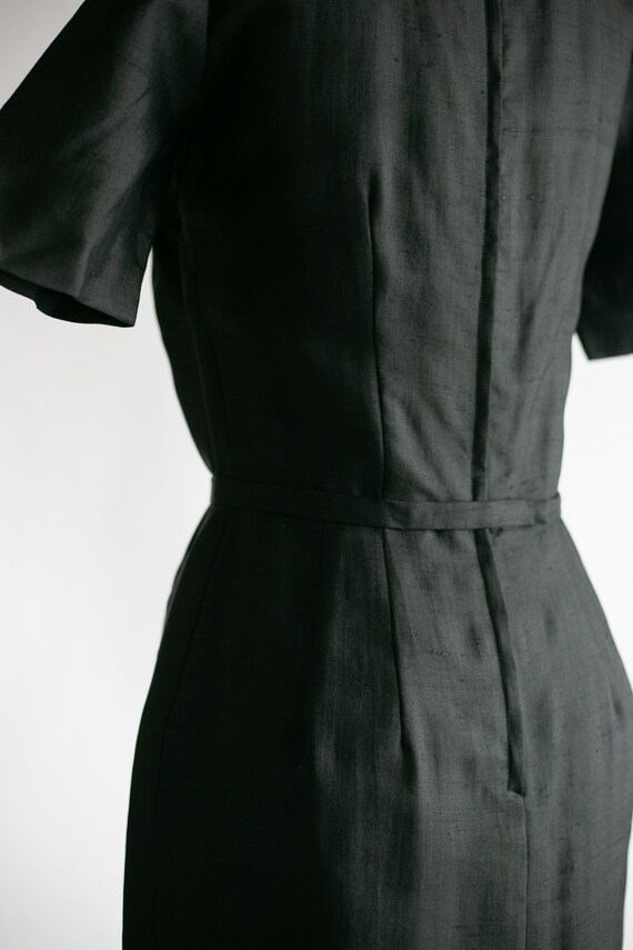 Vintage Late 1940's Edgar Harvey Black Dress | Bl… - image 8