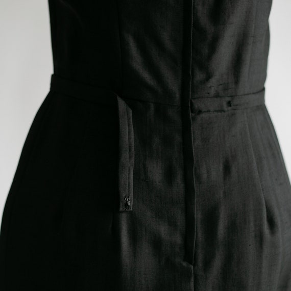 Vintage Late 1940's Edgar Harvey Black Dress | Bl… - image 9