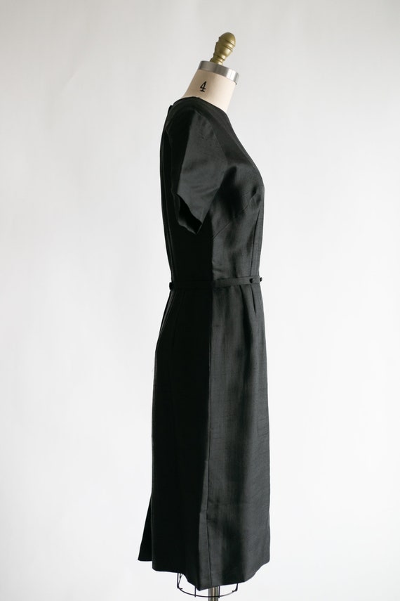 Vintage Late 1940's Edgar Harvey Black Dress | Bl… - image 6
