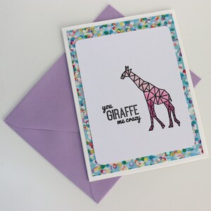 Tu Giraffa Me Crazy biglietto d'auguri