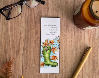 Fall Welly bookmark (green)