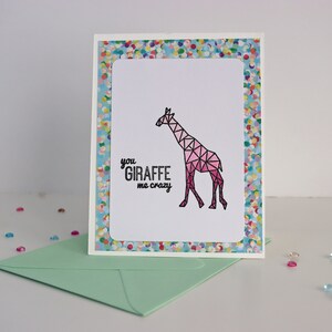 Tu Giraffa Me Crazy biglietto d'auguri