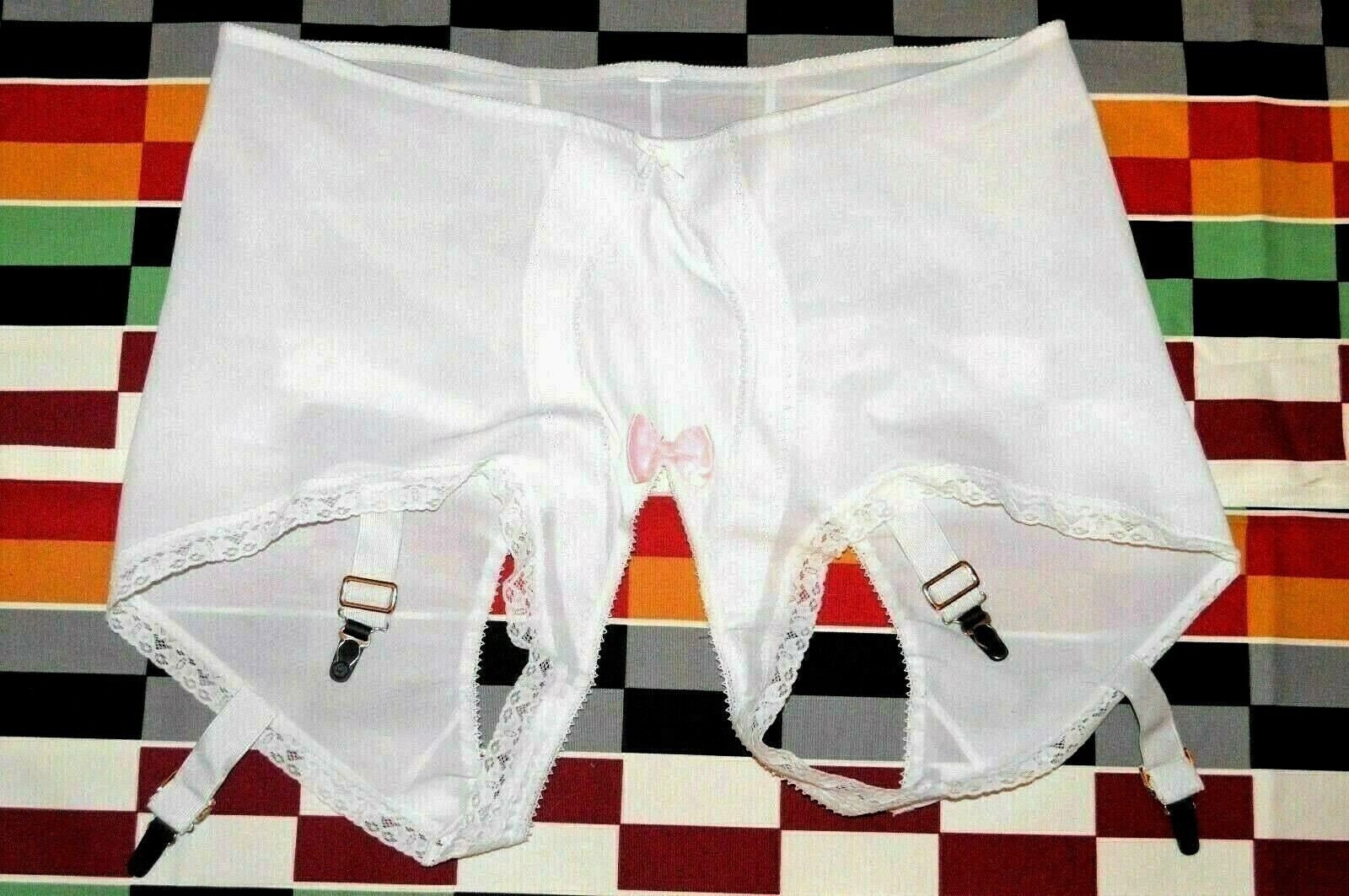 Vintage Shapewear Crotchless Open Bum Suspender Knickers Large Etsy