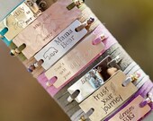 Personalized Leather Wrap Bracelet in Sterling Silver, Bronze, Copper, Nickel, Aluminum, or Brass