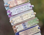 Leather Wrap Coordinate Bracelet Custom Bracelet Personalized Bracelet Custom Gift Custom Present Custom Name Customizable