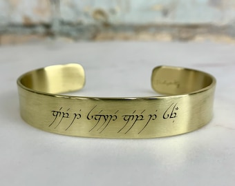 Pulsera élfica personalizada en plata de ley auténtica, bronce, cobre, latón, níquel, NuGold o aluminio.