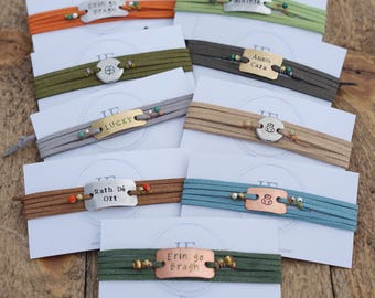 Pulsera del Día de San Patricio / Anam Cara / Erin go Bragh / Slainte / Lucky / Shamrock / Claddagh / Pulsera irlandesa / Joyería irlandesa / Celta