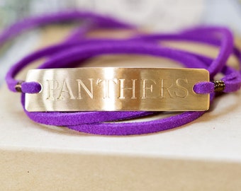 Panthers Bracelet, Purple and Gold