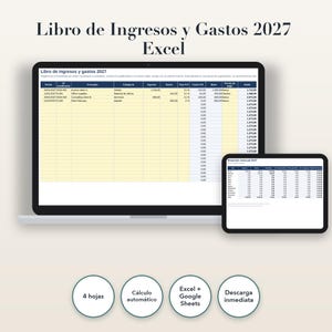 Spanisches Kassenbuch 2027 Excel Vorlage | Libro de Ingresos y Gastos Autónomo Spanisch mit IVA & Monatsübersicht
