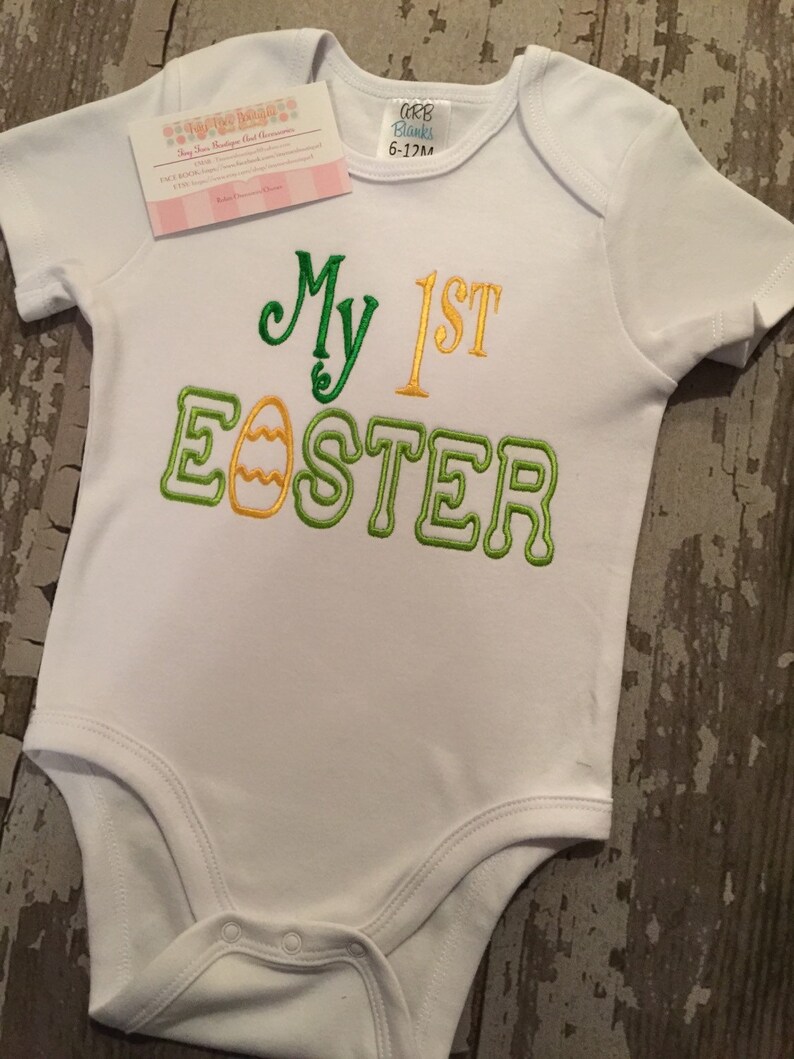 My 1st Easter Embroidered Shirt Etsy
