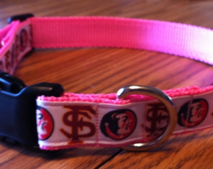 Pink FSU Dog Collar Etsy