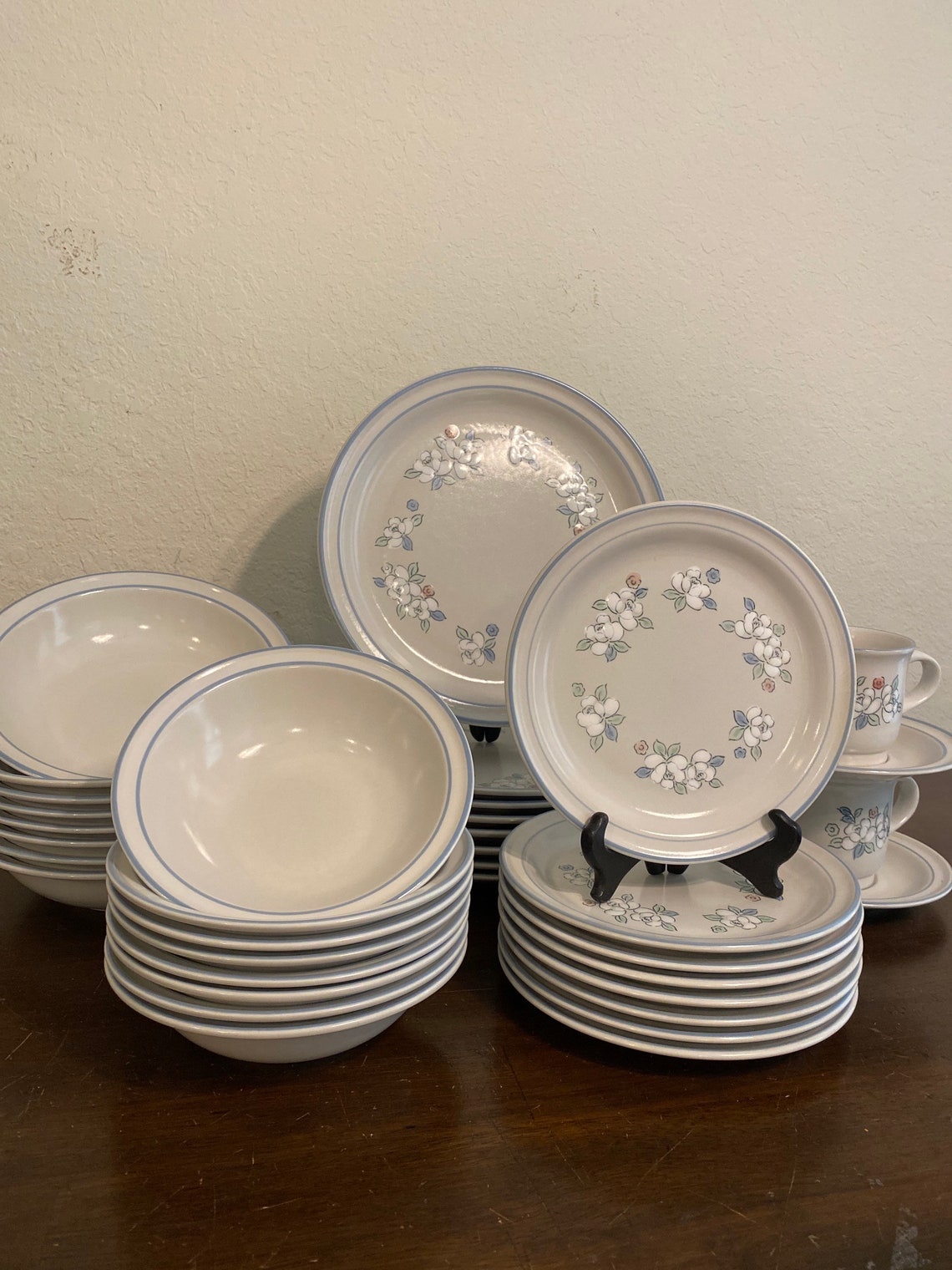 Chantilly Fleur de Lune Stoneware Hearthside Six Piece Place Etsy 日本