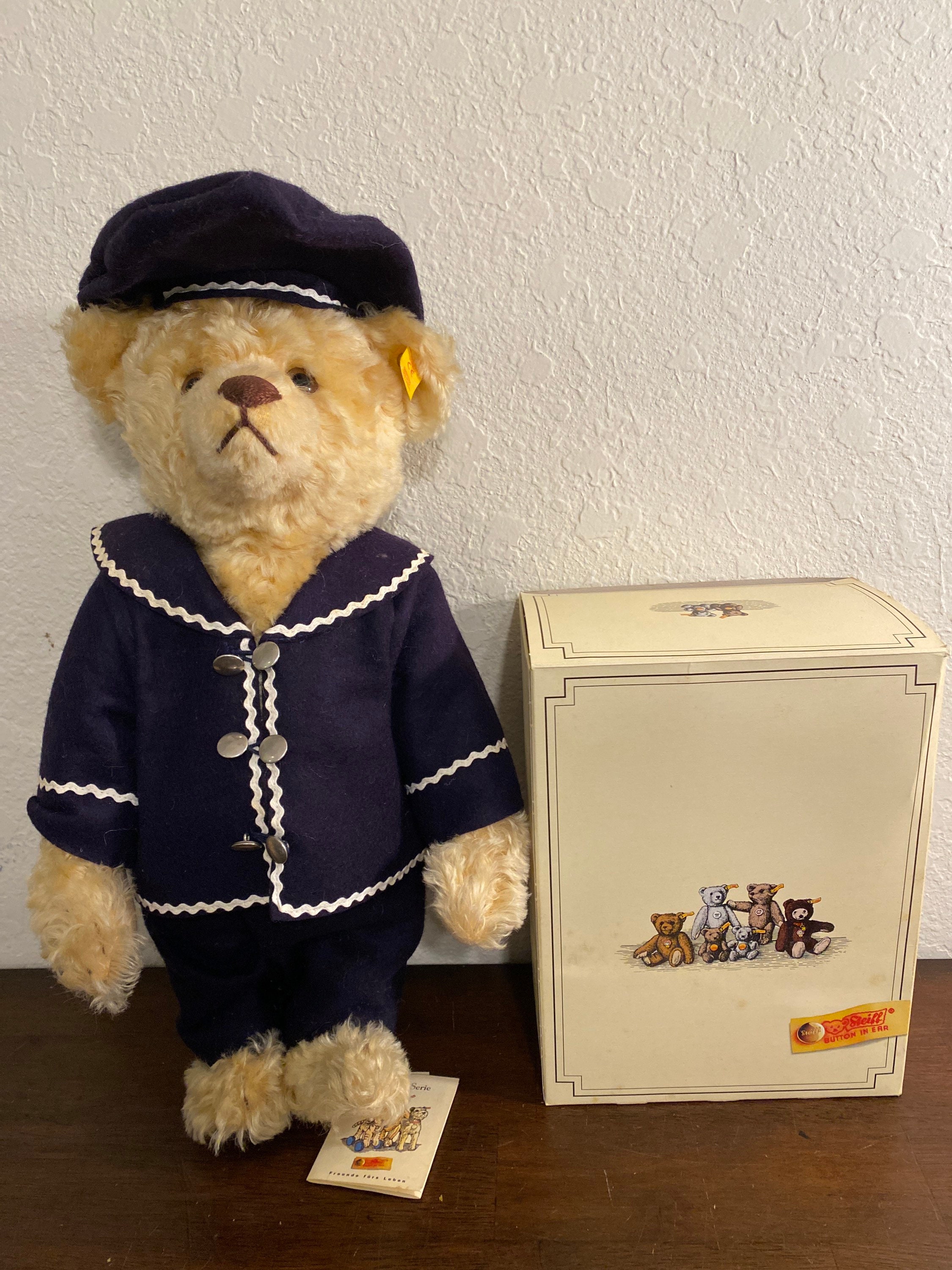 Teddy bear, Sherlock Holmes, Steiff, golden blond, lim…