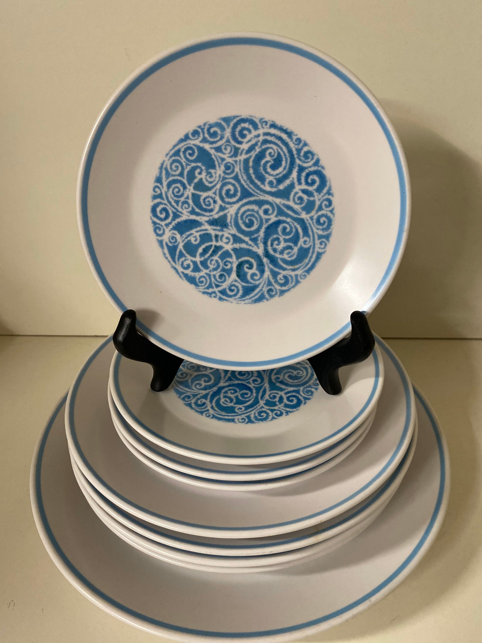 Noritake Progression Plates China Milburn 9025 Blue/white Etsy