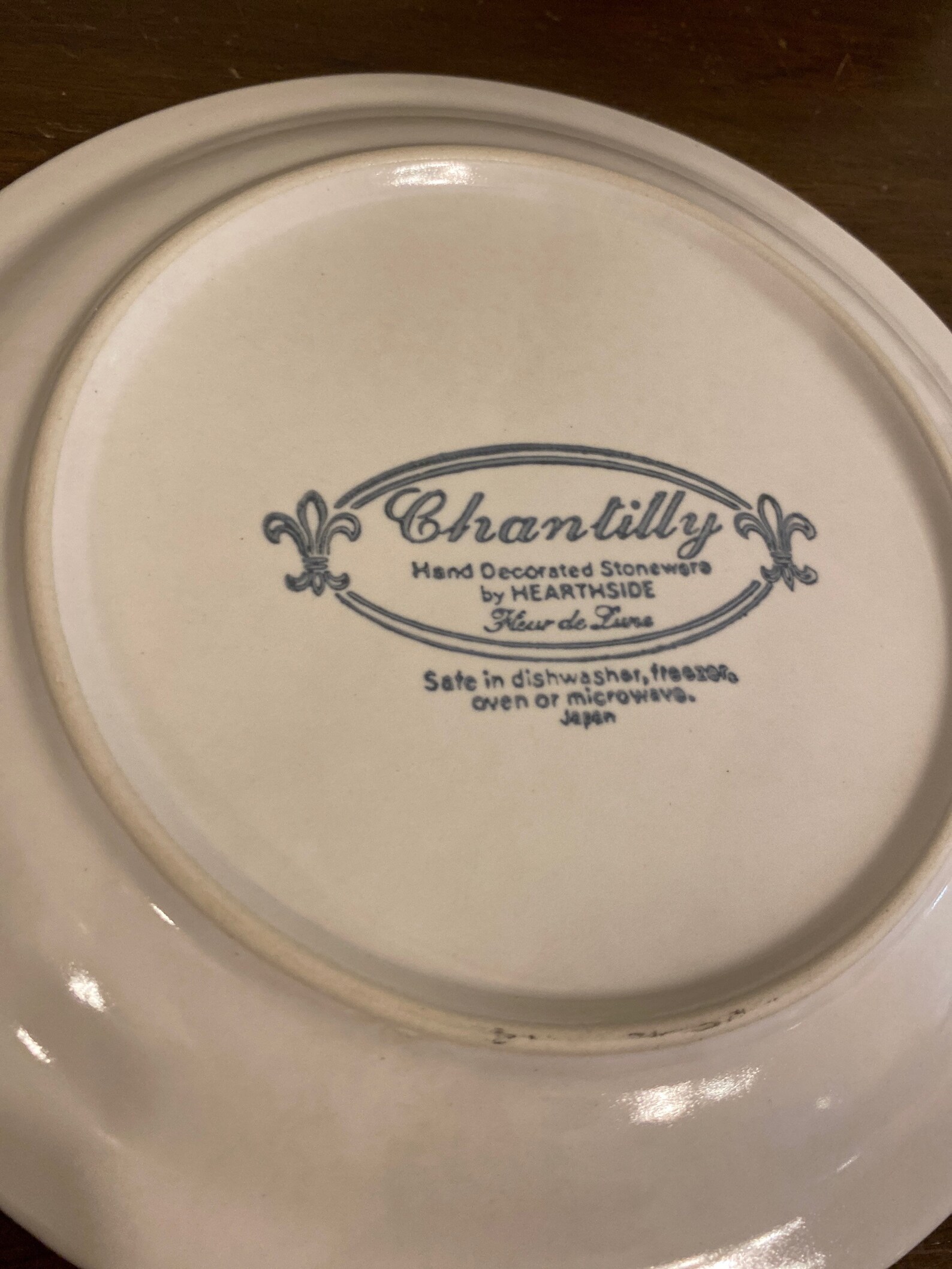 Chantilly Fleur De Lune Stoneware Hearthside Three Piece Place Etsy