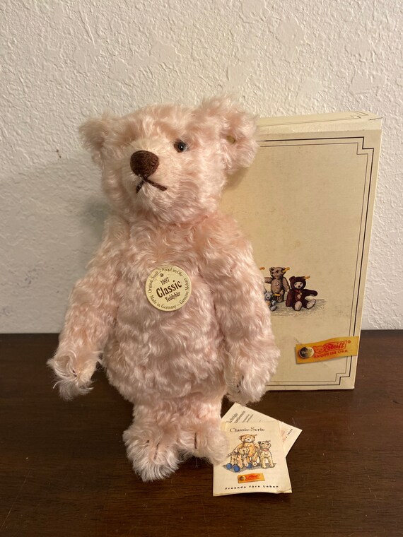 steiff pink teddy bear