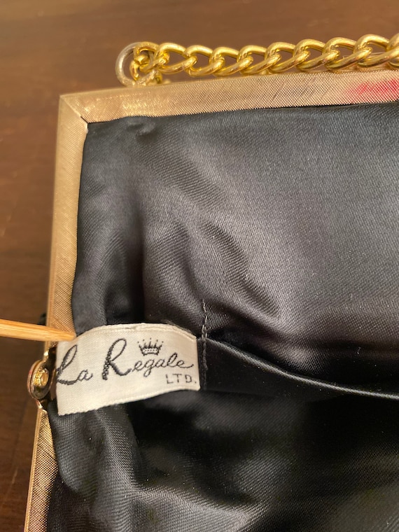Vintage La Regale Beaded Purse Evening Bag Black Gold Silver -  Denmark
