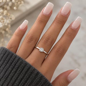 Silverringset, minimalistiska stapelbara ringar, 3-delat nätt ringset, moderna vardagssmycken, present till henne Medium