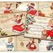 Instant Download, Christmas Printable Gift Tags, Labels, Digital Collage Sheet, Retro Vintage Girls and Boys, aceo atc 