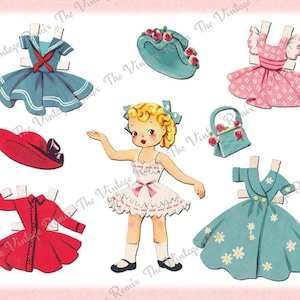 Printable Paper Doll Instant Download Retro-vintage Blonde - Etsy