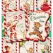 INSTANT DOWNLOAD, Printable Christmas Tags, Digital Collage Sheet, Retro Vintage Holiday Labels, atc, aceo
