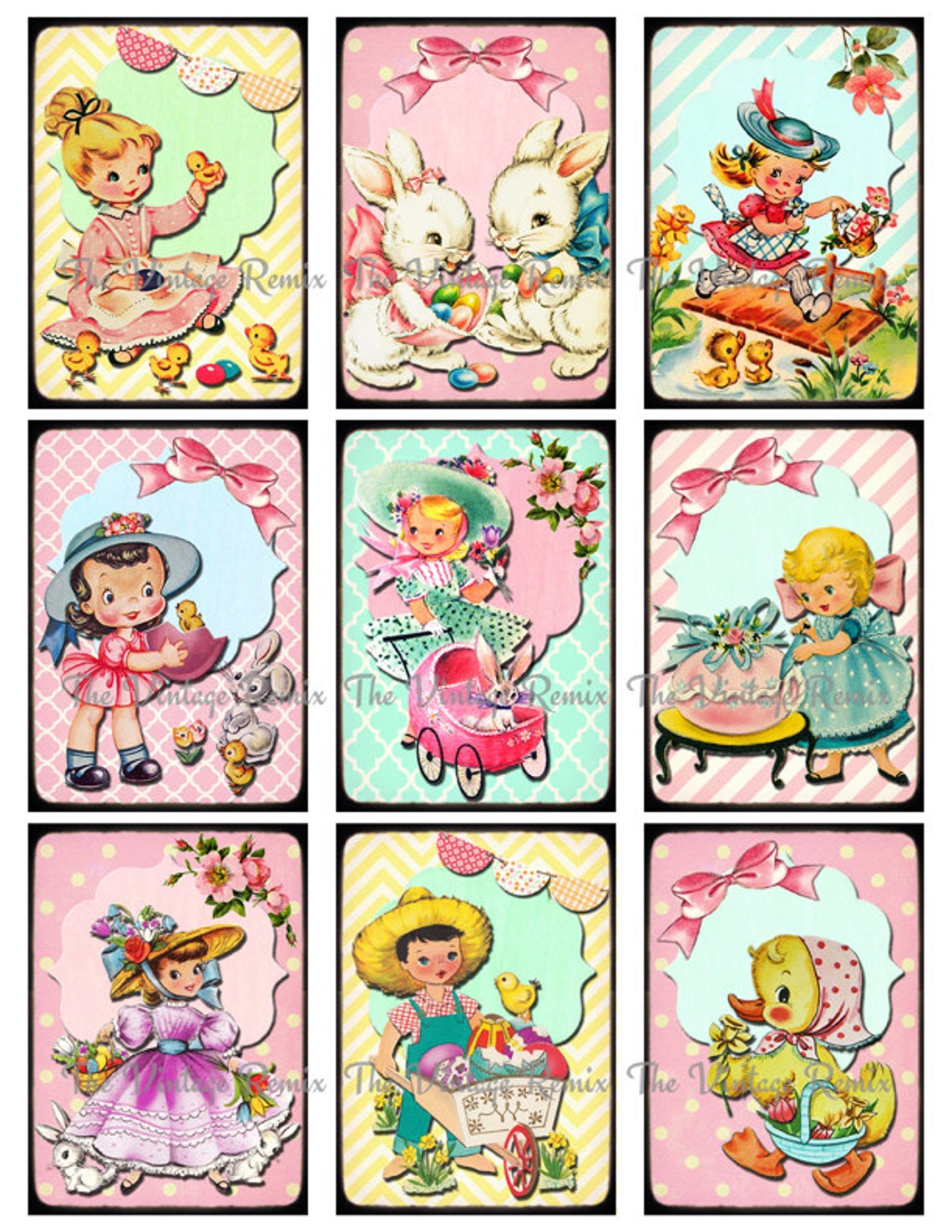 Easter Printable Instant Download Retro-vintage Digital - Etsy