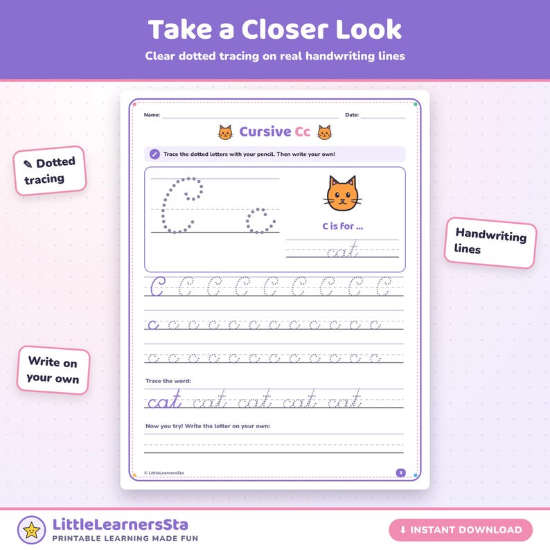 Cursive Y Worksheet.pdf Cahier d'écriture cursive, exercices de traçage de A à Z, 7-10 ans ...
