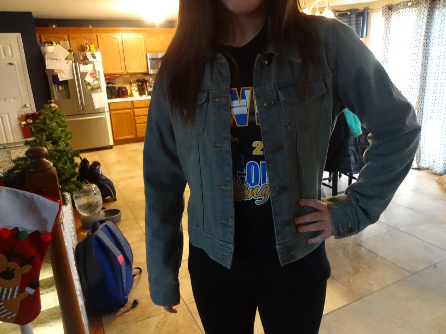 Womens Denim Jacket That States Carpe 