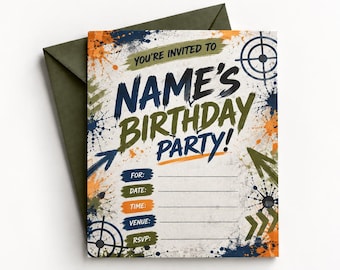 Custom Graffiti Style Boys Birthday Invitation | Urban Street Art Design (Digital Download)