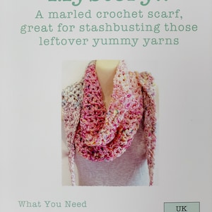 Marmorierter Stashbusting Schal Crochet Pattern Wrap Wrap