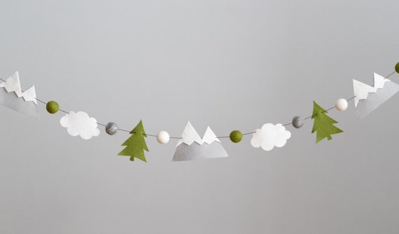 felt garland nursery